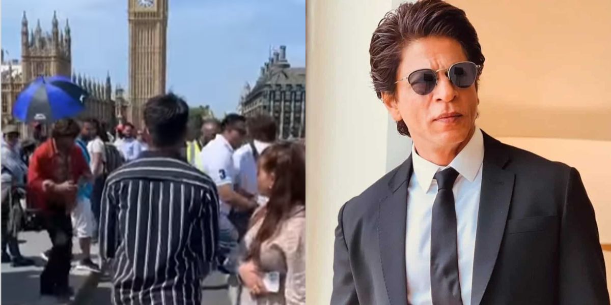 SRK runs for his car after fans swarm him in London